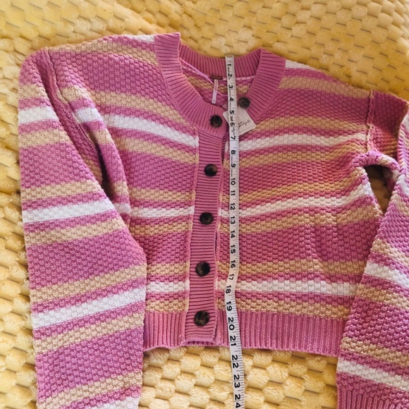 Just in NWT Free People Women’s Lila Stripe Cardigan - Picture 3 of 8
